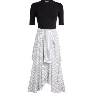 MAJE  Trompe-L’Oeil Striped Dress